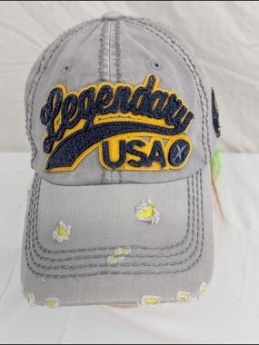 KBETHOS Legendary USA Light Gray Cotton One Size Hat Cap